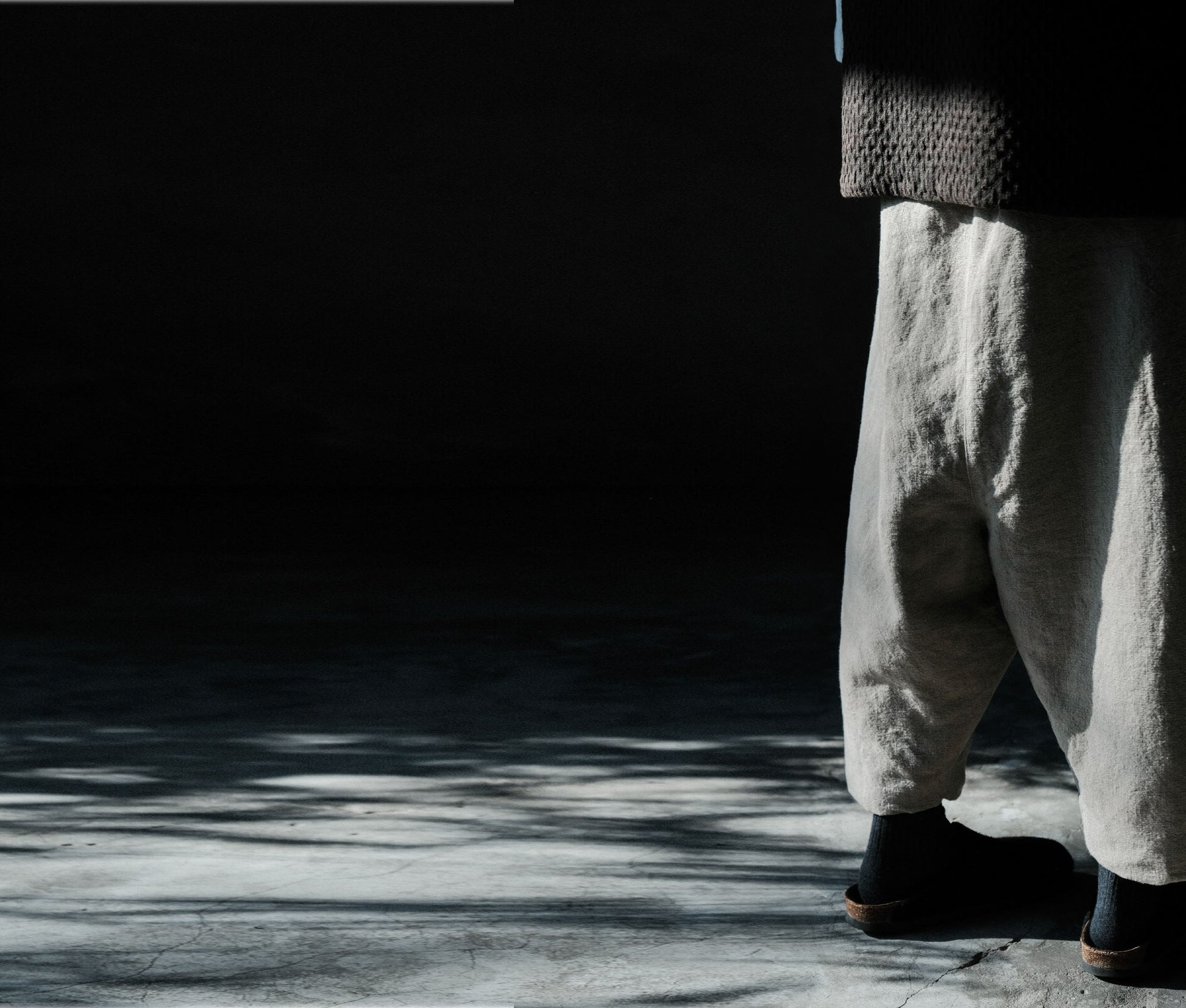 edoa Flax Linen Padded Harem Pants