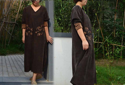Maxi Distressed Mud Silk Dress dr0379 348