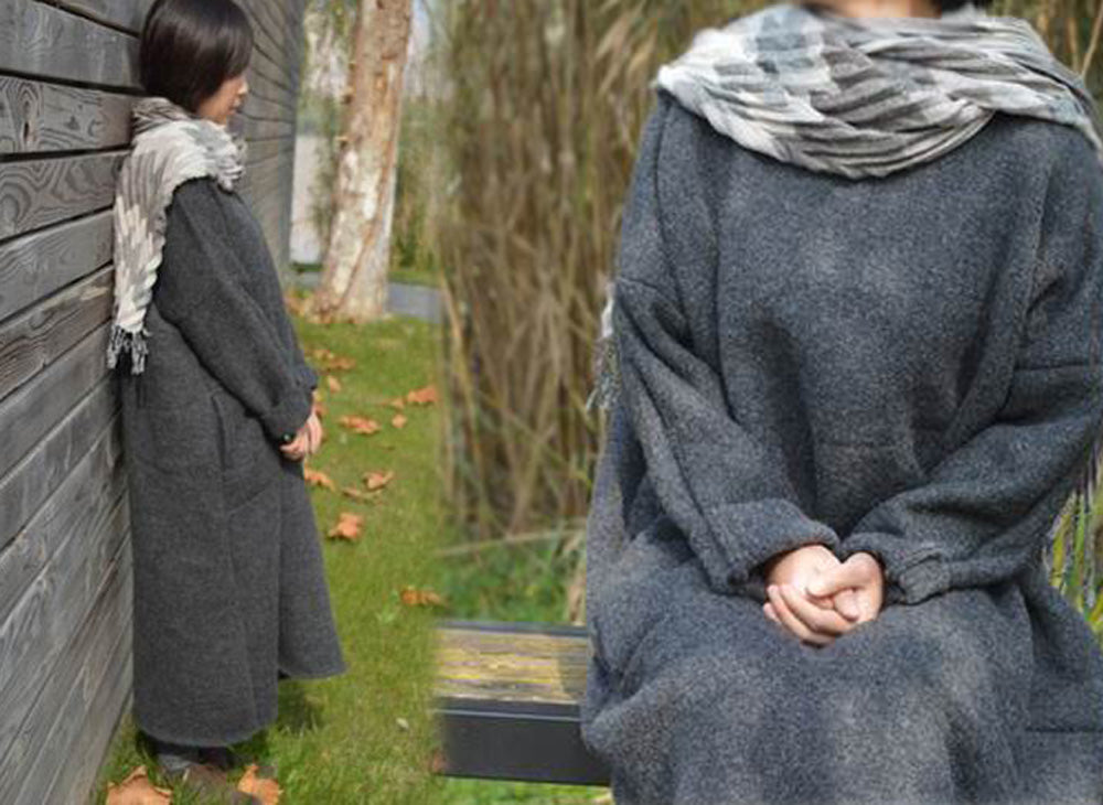 edoa Knit Wool Supersized Dress 