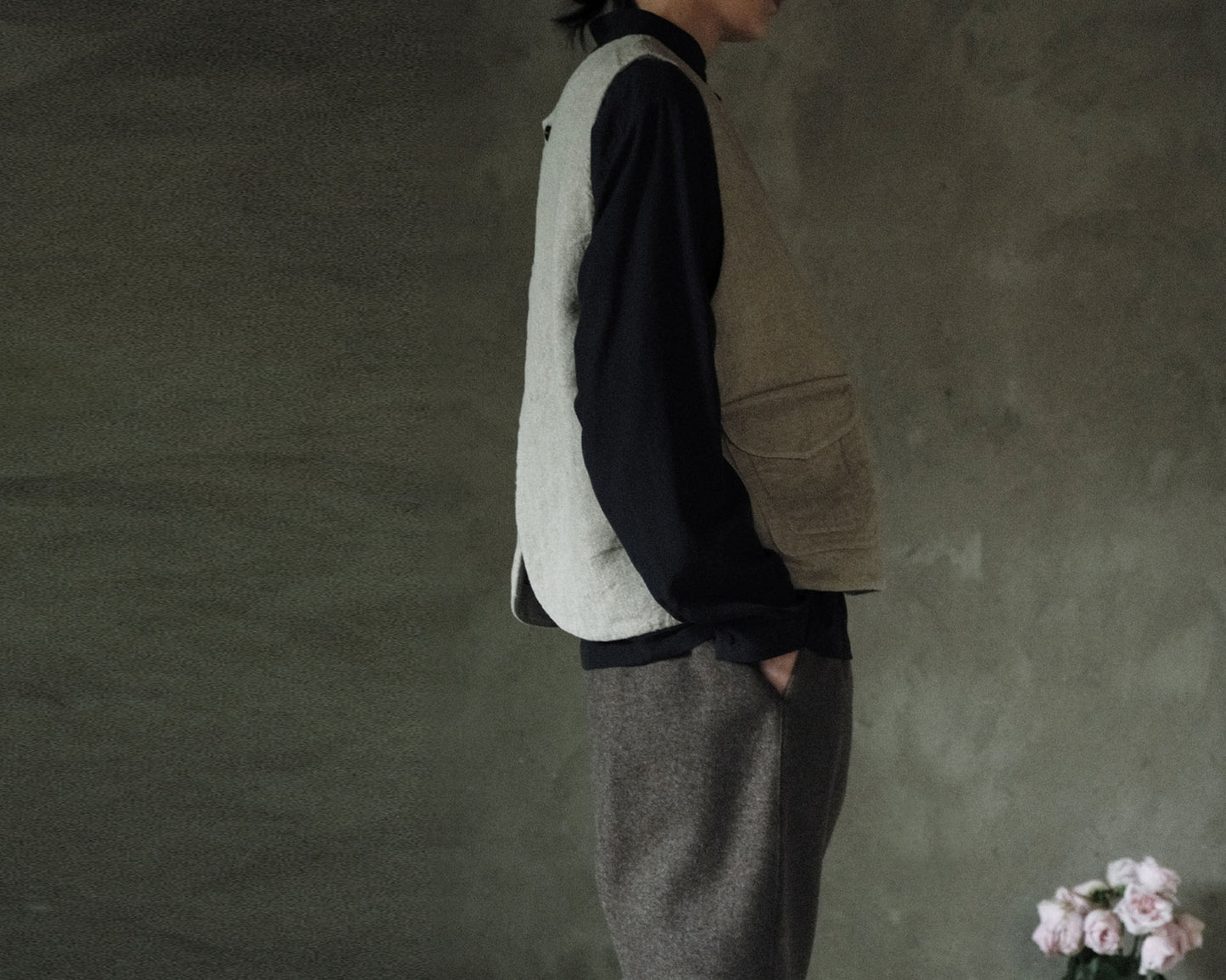 edoa Flax Linen Padded Vest