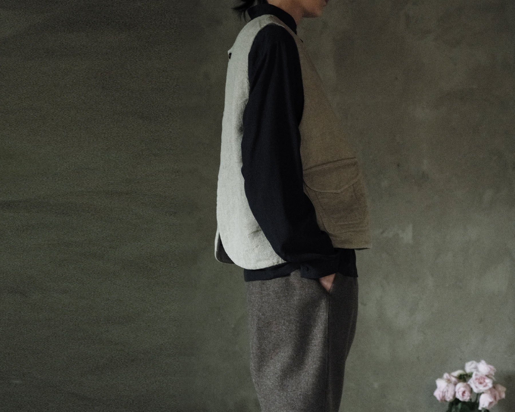 edoa Flax Linen Padded Vest