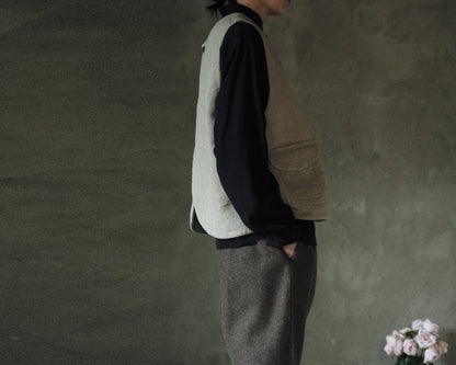 edoa Flax Linen Padded Vest