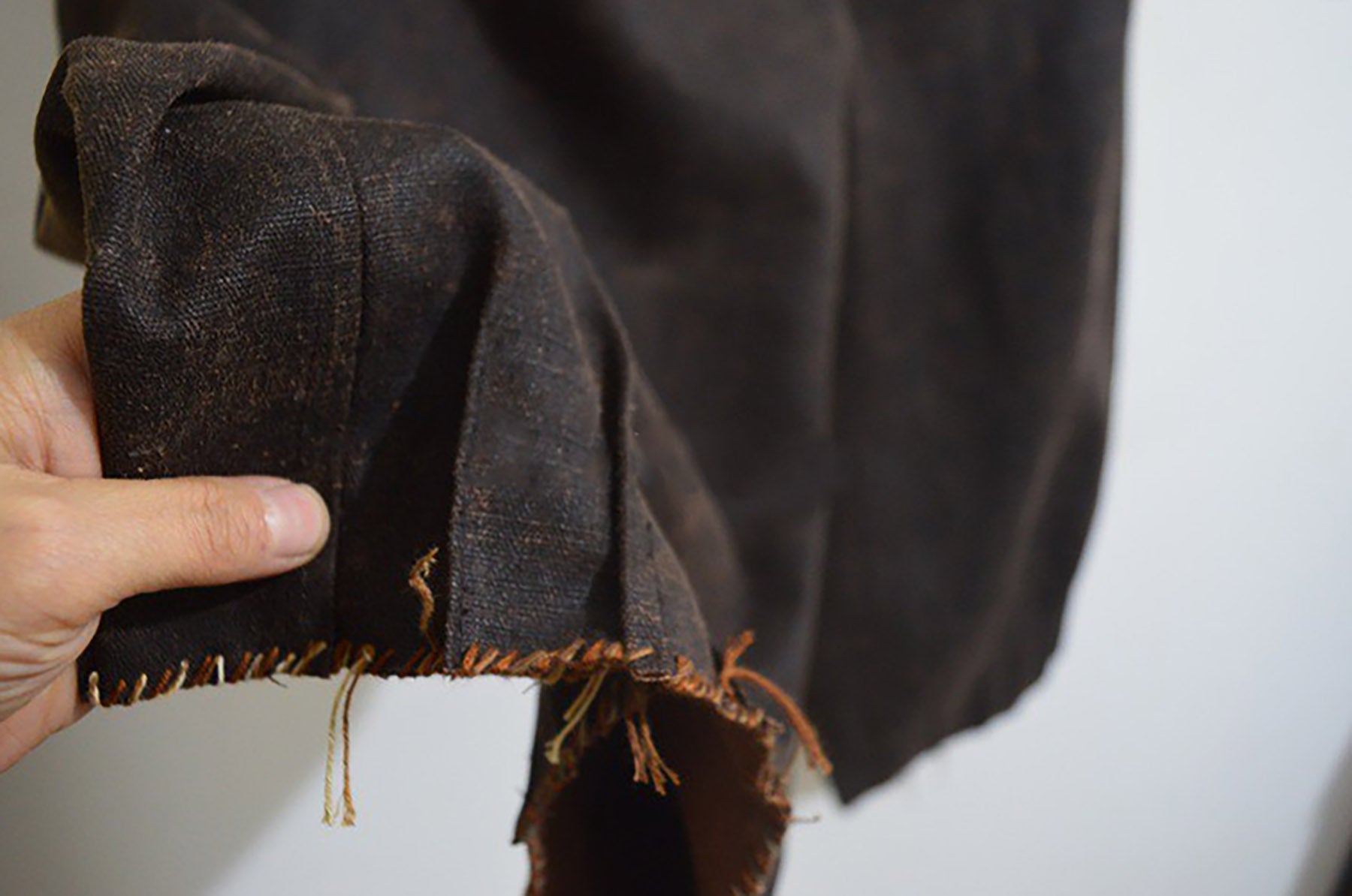 edoa Mud Tussah Silk Pleated Hem Pants 