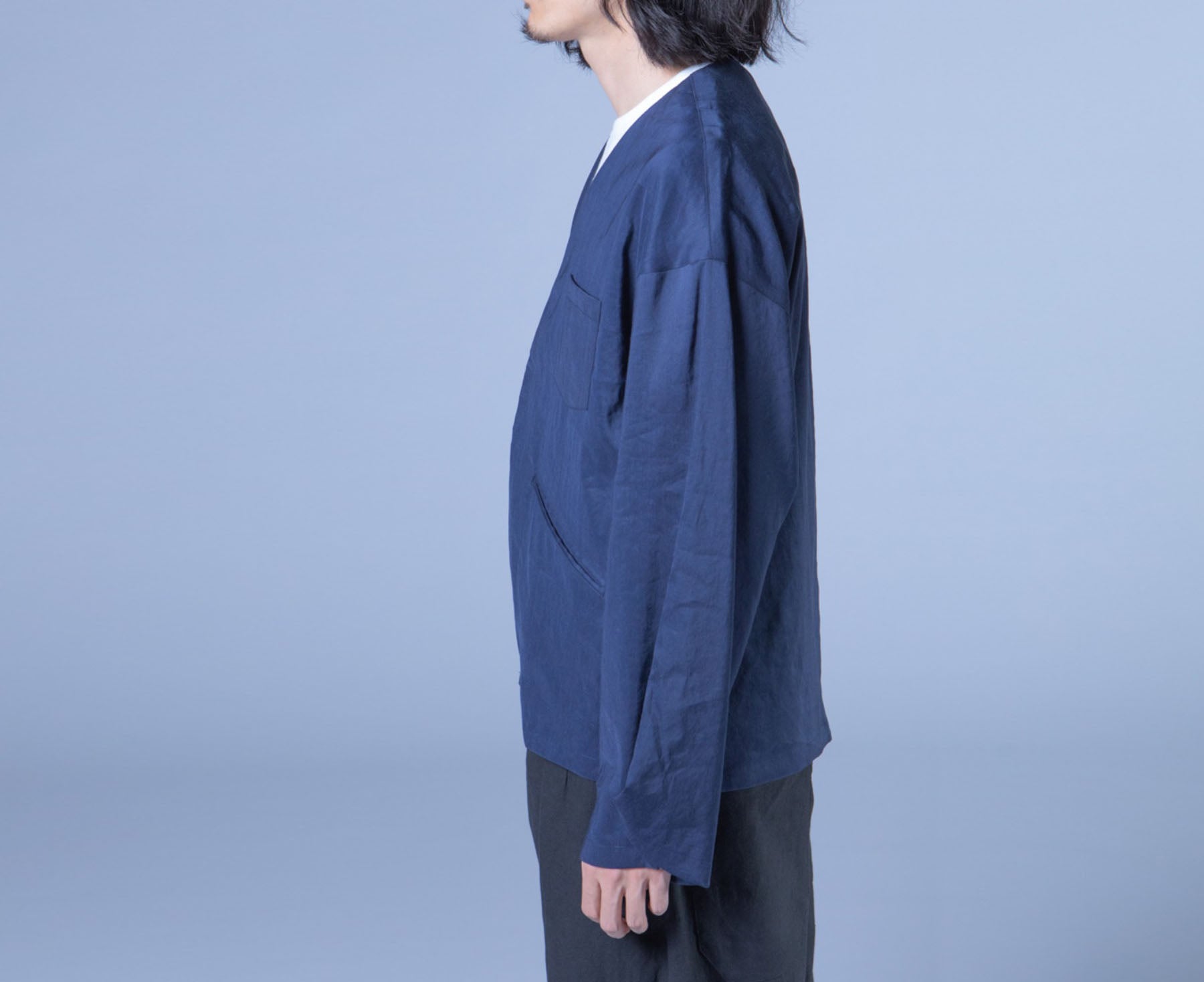 edoa Simplicity V-neck Linen Jacket