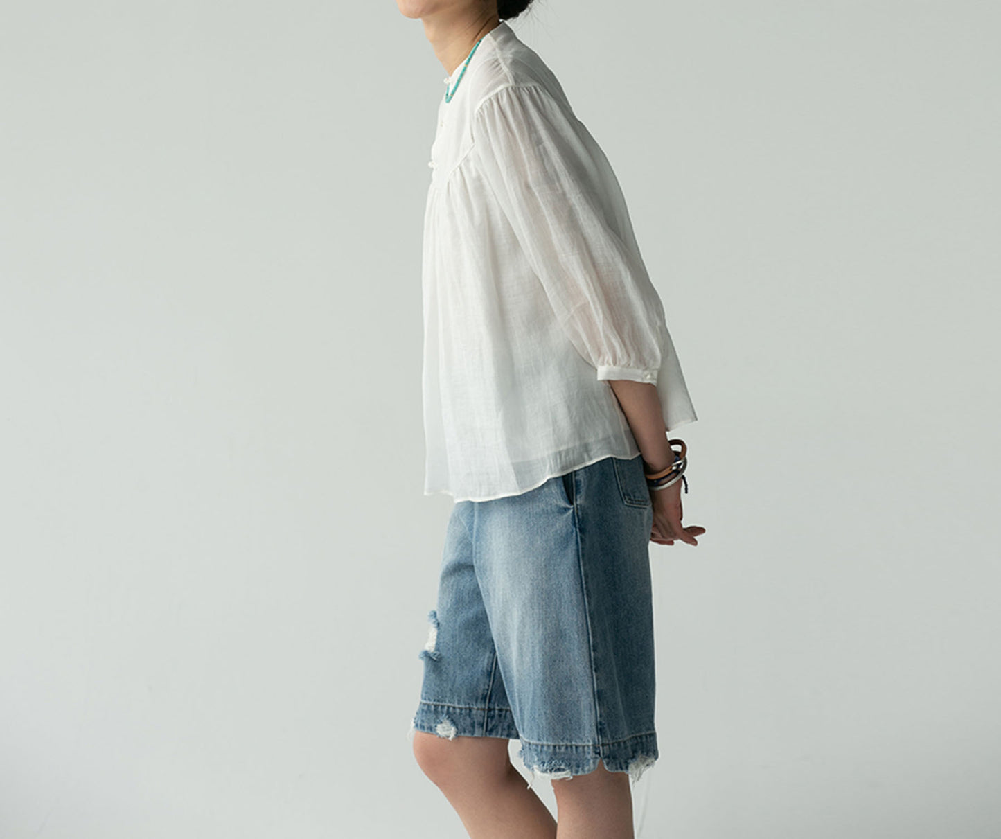 edoa Ramie Flared Top 