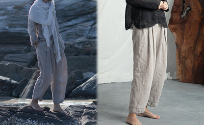edoa Relaxed Flax Linen Pants