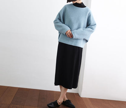 edoa Boiled Wool Oversized Bat Sleeve Pullover Jacket