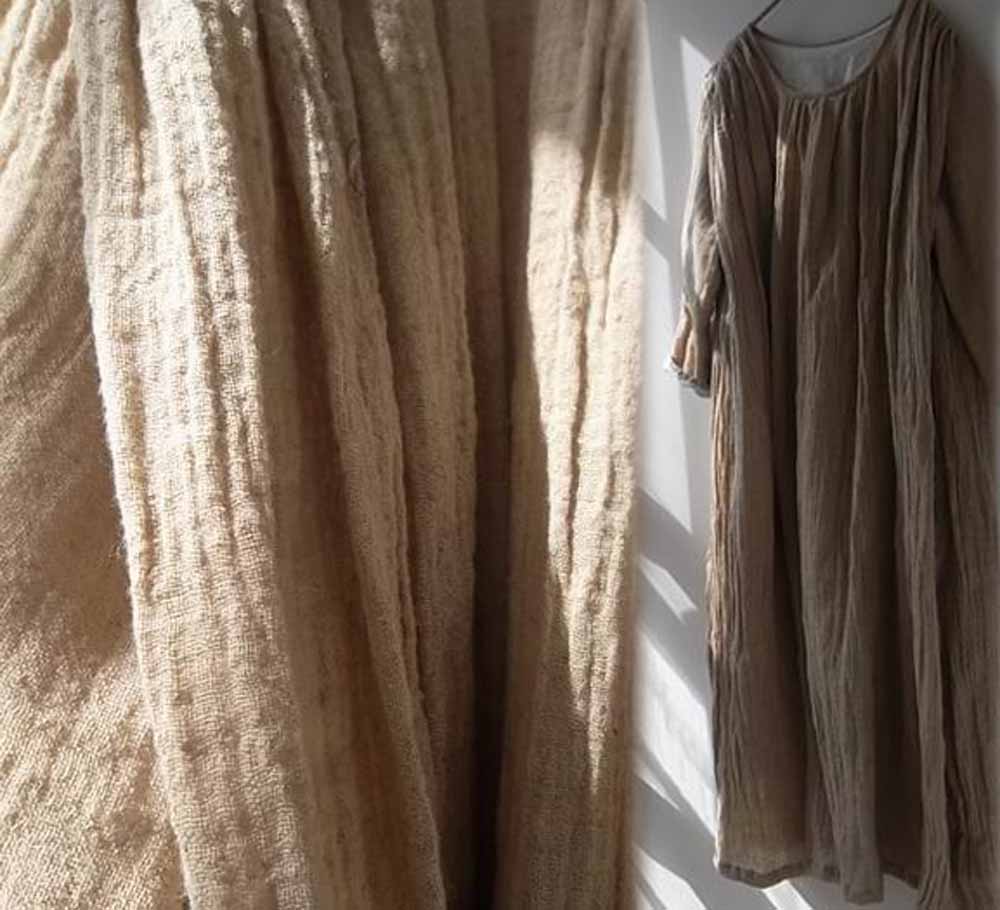edoa Textured Linen Maxi Dress
