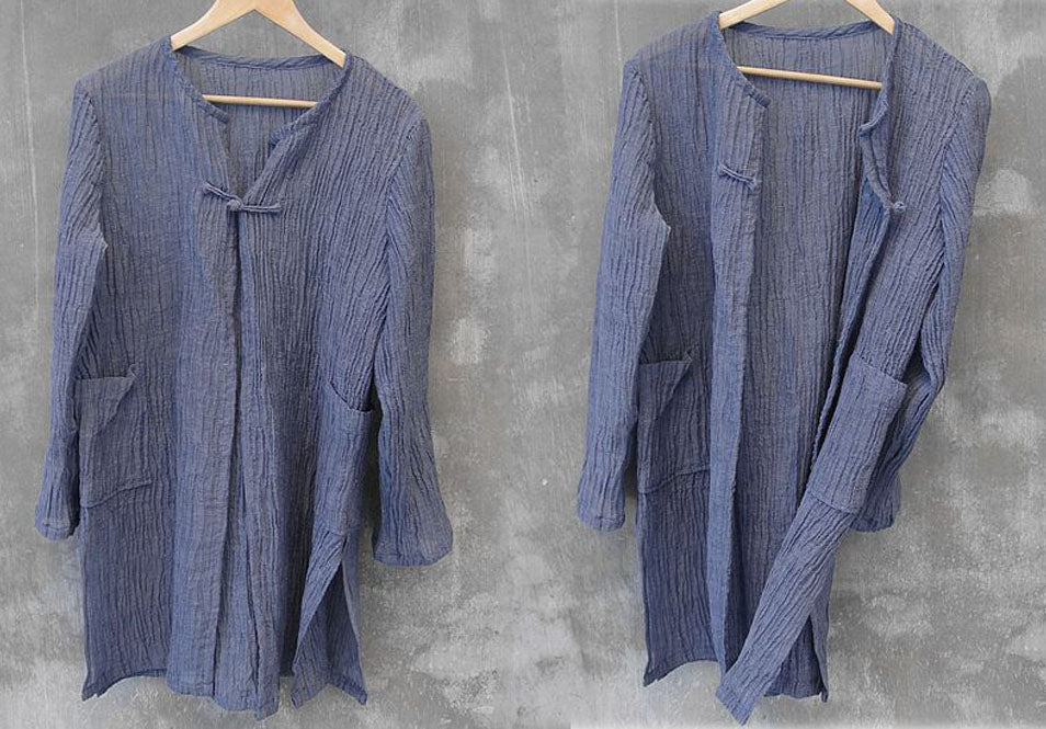 edoa Crinkled Ramie Summer Coat