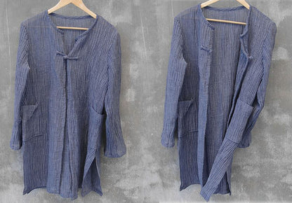 edoa Crinkled Ramie Summer Coat