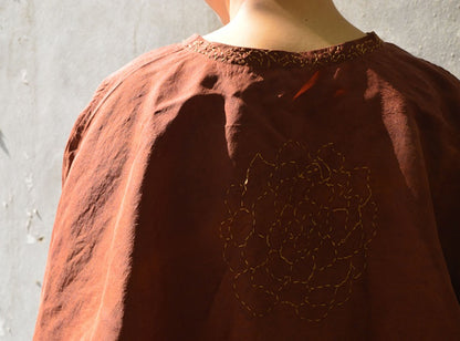 edoa Loose Fitting Reversible Mud Silk Top
