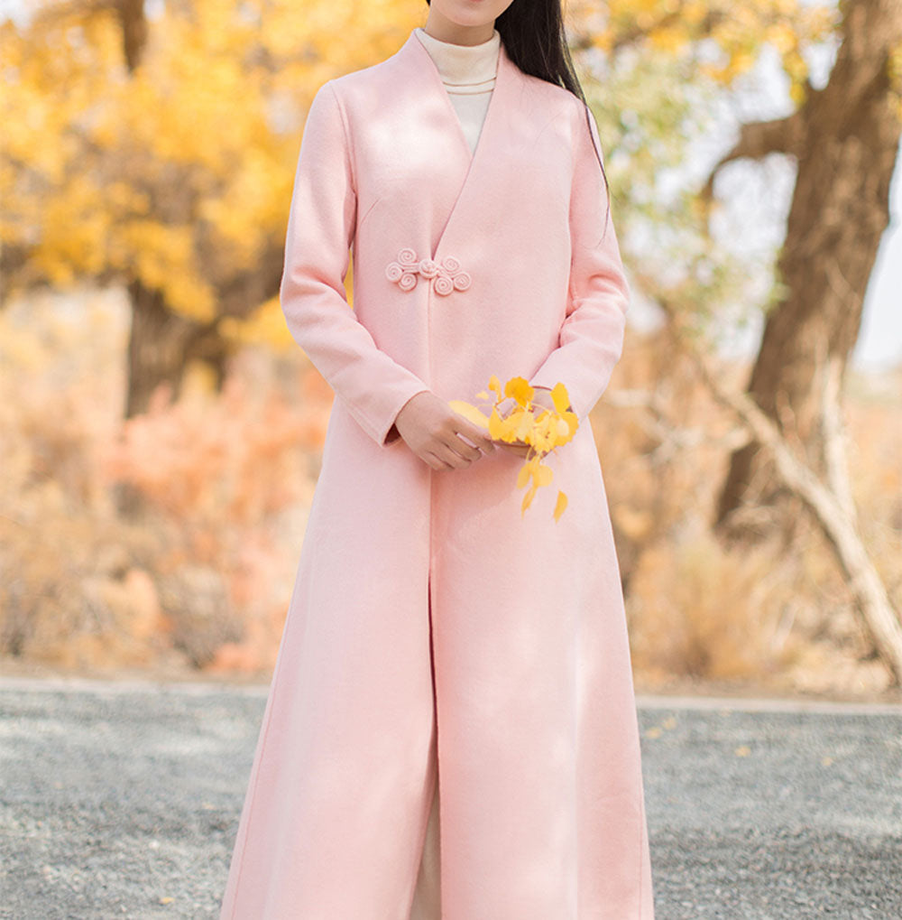edoa Winter Double Woven Wool Long Coat