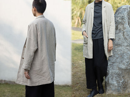 edoa Heavy Weight Flax Linen Blazer