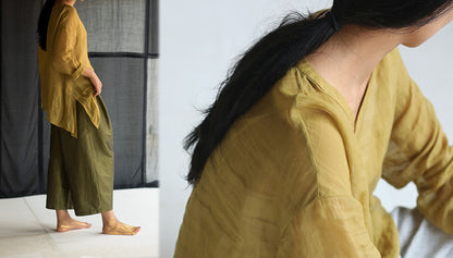 edoa High Counted Ramie Tunic