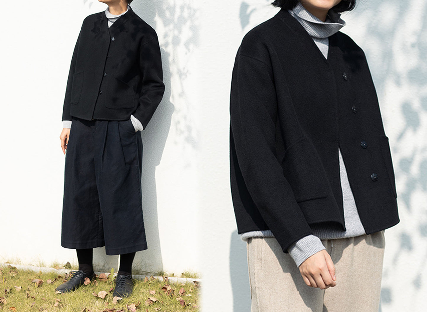 edoa Double Faced Alpaca Wool Jacket