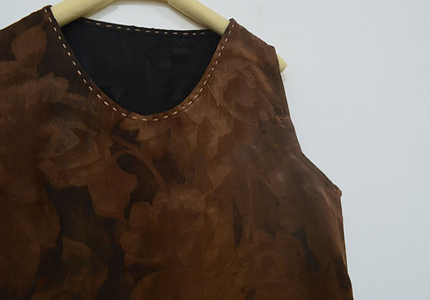 Reversible Printed Mud Silk Jacquard Tank to0135 X156