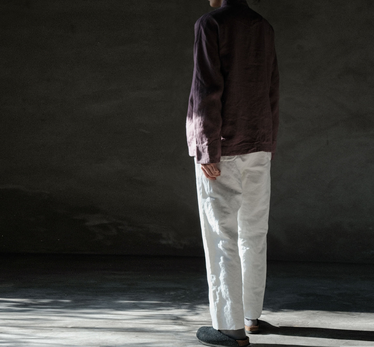 edoa White Hemp Padded Pants