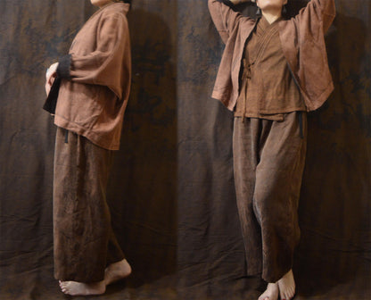 edoa Reversible Mud Silk Cardigan