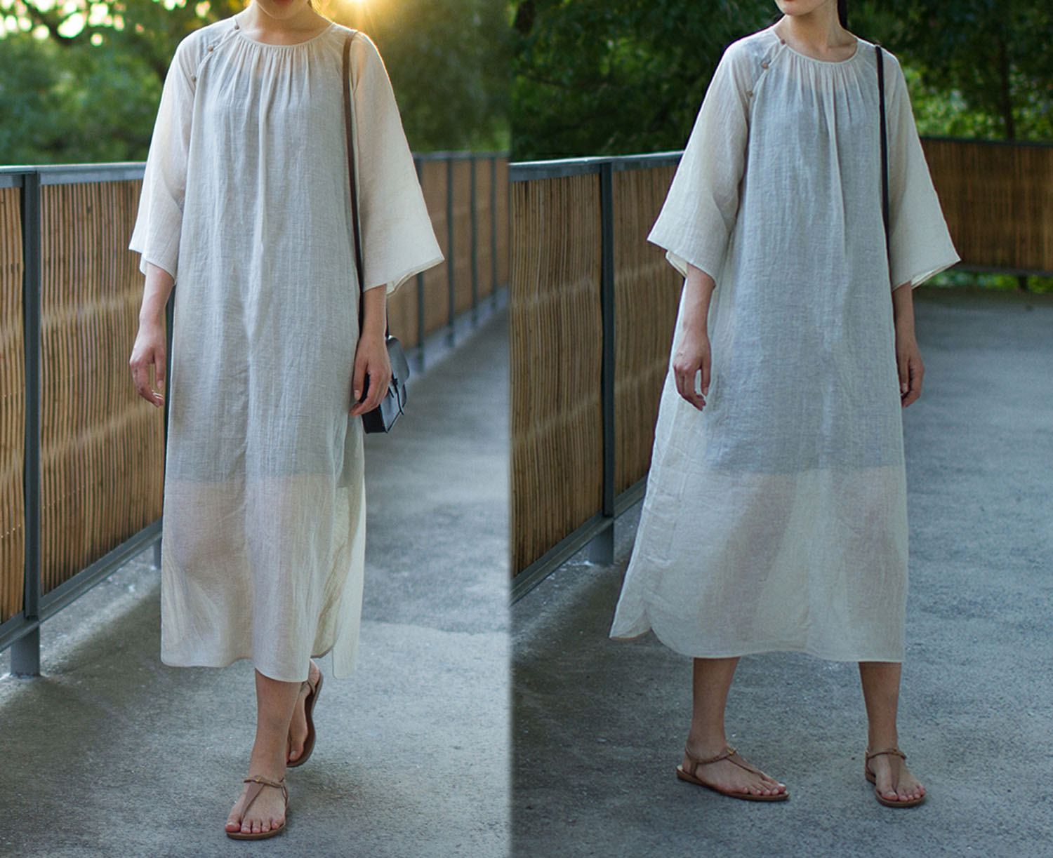 edoa Loose Fitting Crinkled Dress