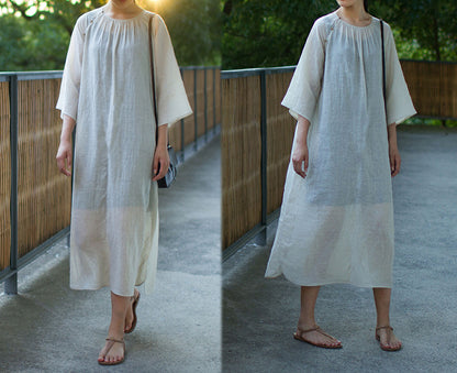 edoa Loose Fitting Crinkled Dress