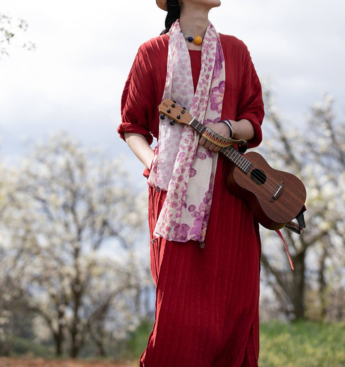 edoa Hand-pintucked Linen Dress