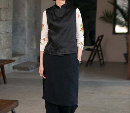 edoa Mud Silk Chinese Vest