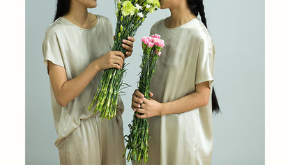 edoa Mulberry Silk Caftan Loungewear