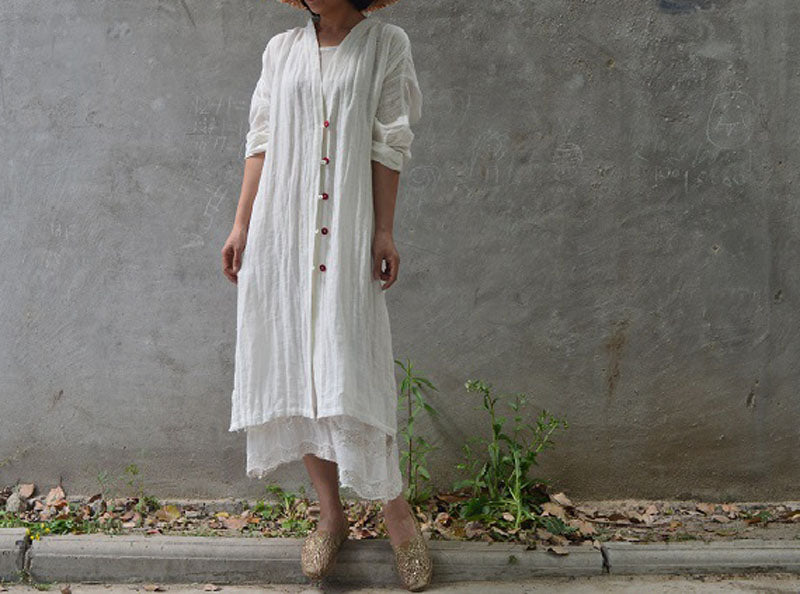 edoa Linen Gauze Cardigan