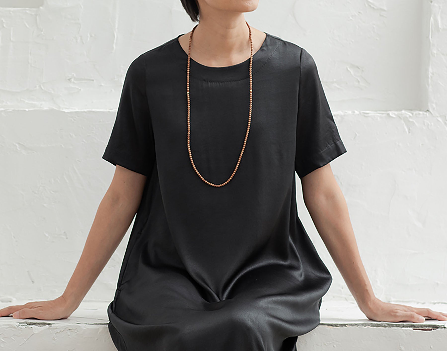 edoa Mud Silk Charmeuse Cocoon Dress