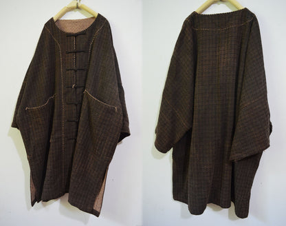 Mud Tussah Silk Jacquard Chinese Jacket ja0063 A631