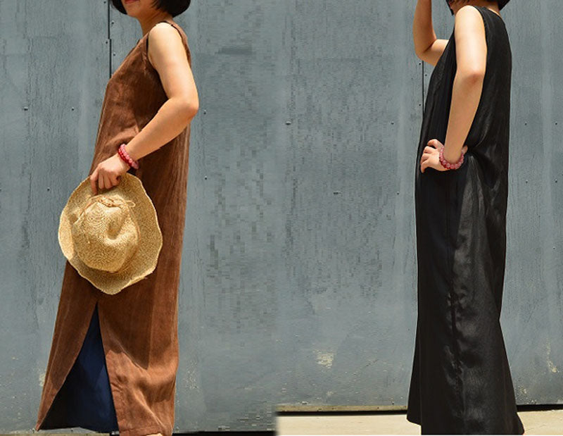 edoa Reversible Mud Silk Tank Dress 