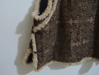 edoa Mud Silk Jacquard Modified Chinese Vest 