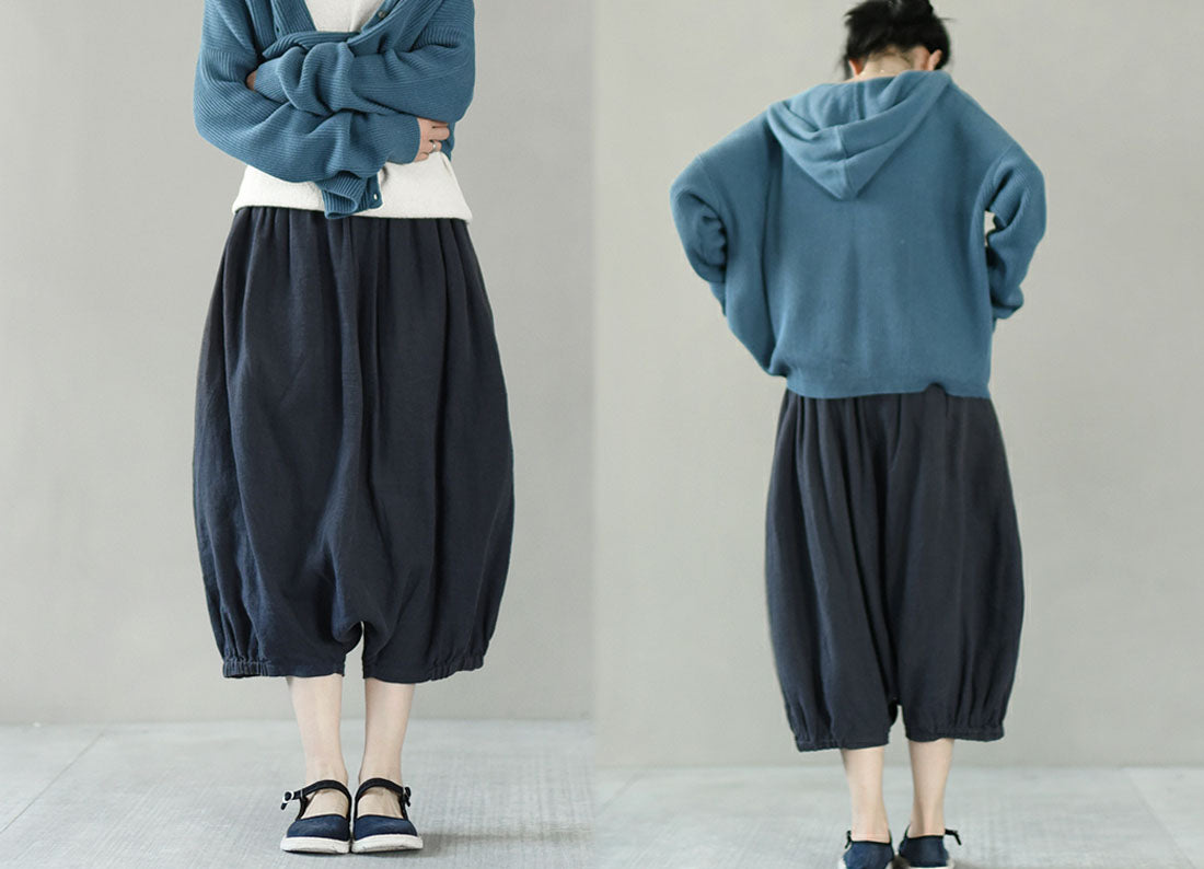 edoa Twill Ramie Harem Pants