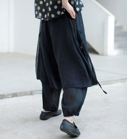 edoa Ramie Two Layer Lantern Pants 