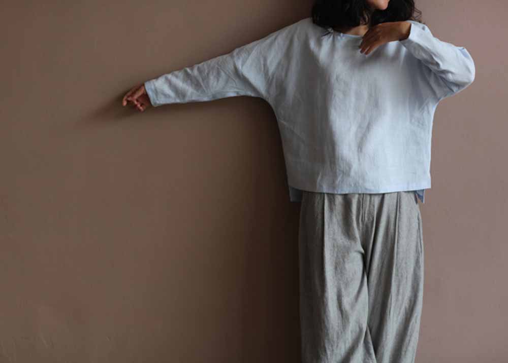 edoa Long Sleeve Linen Tunic