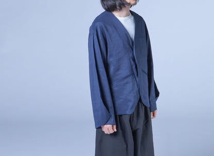 edoa Simplicity V-neck Linen Jacket