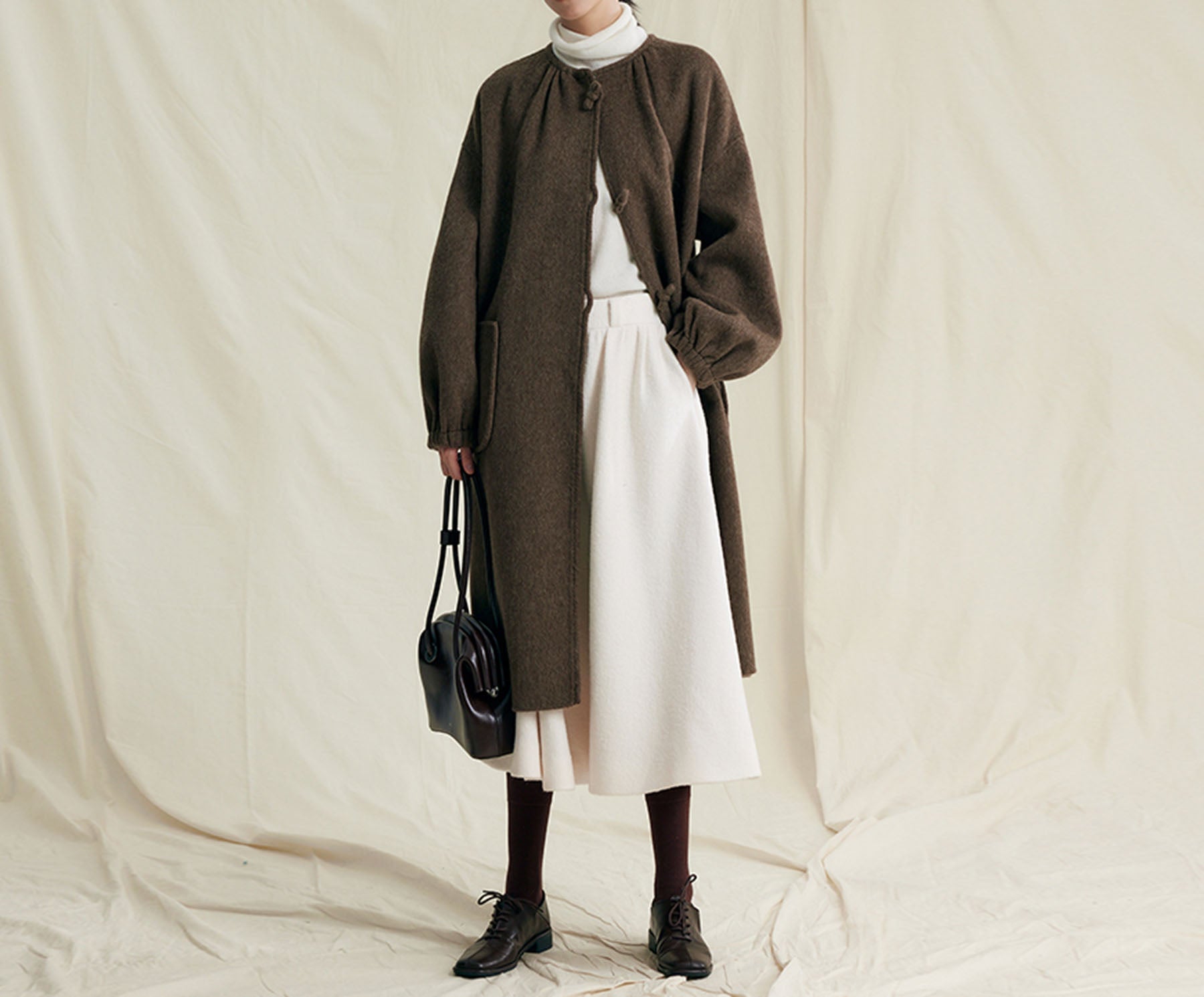 edoa Premium Double Faced Alpaca Coat 