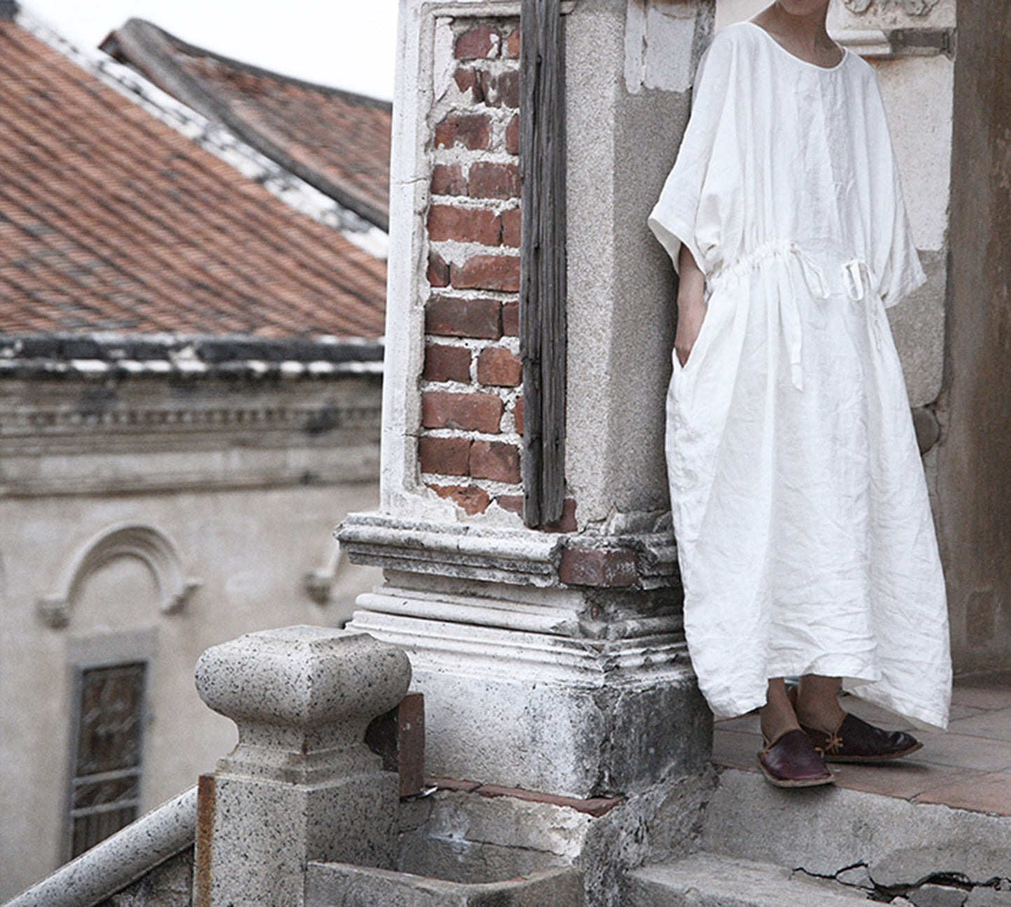 edoa Oversized Linen Tunic