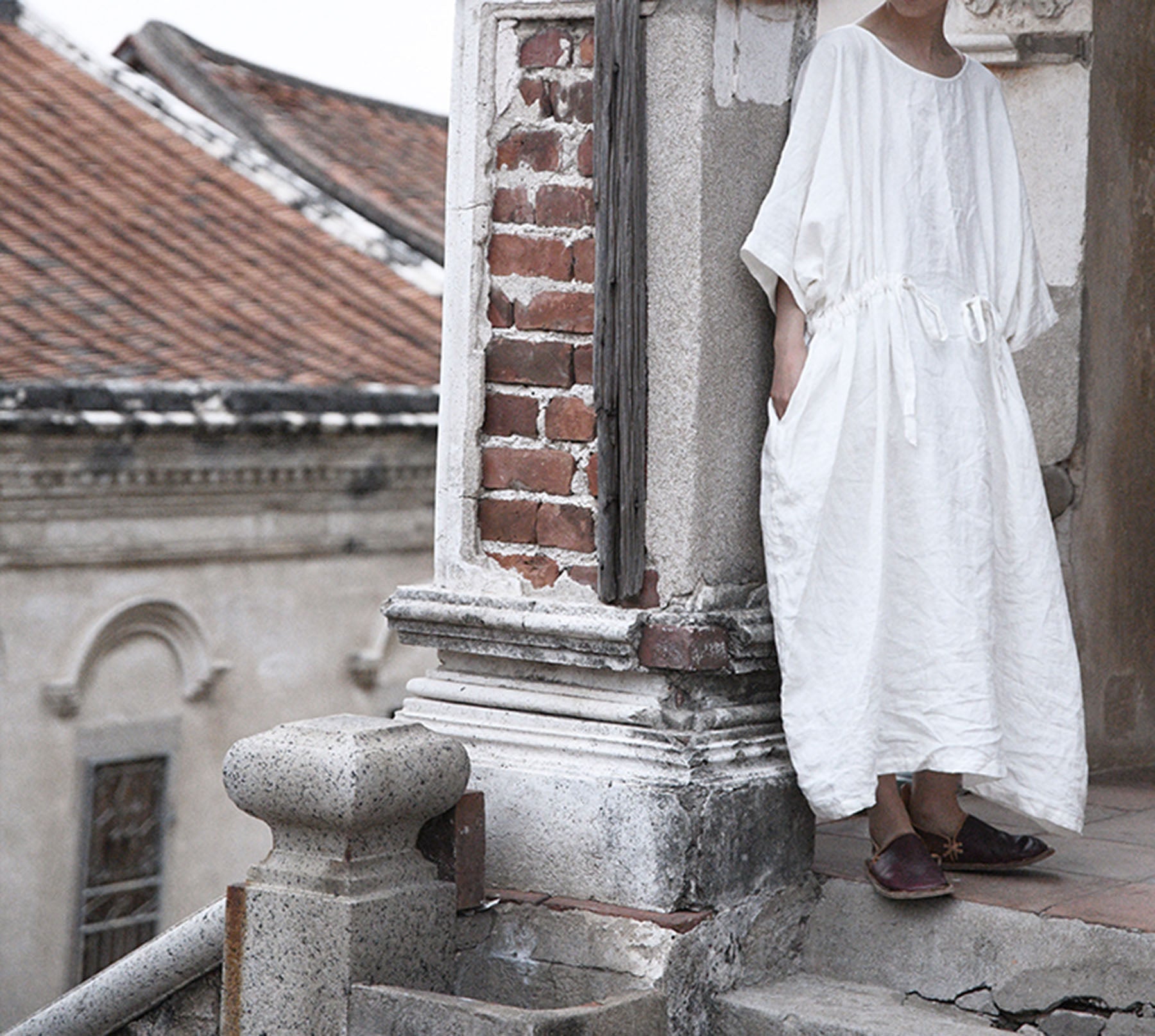 edoa Oversized Linen Tunic