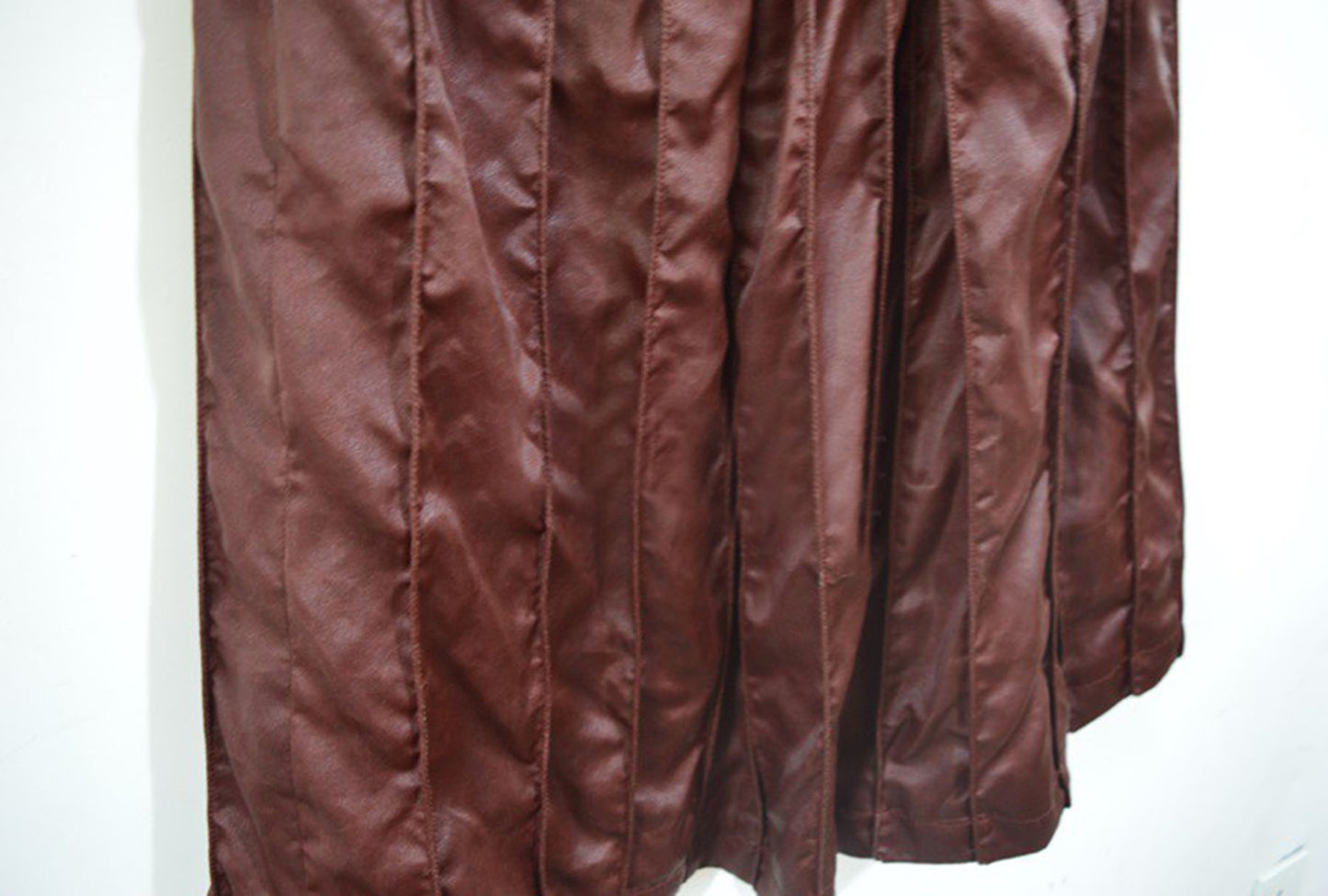 Pin Tucked Mud Silk A Line Skirt with Piping sk0059 X055