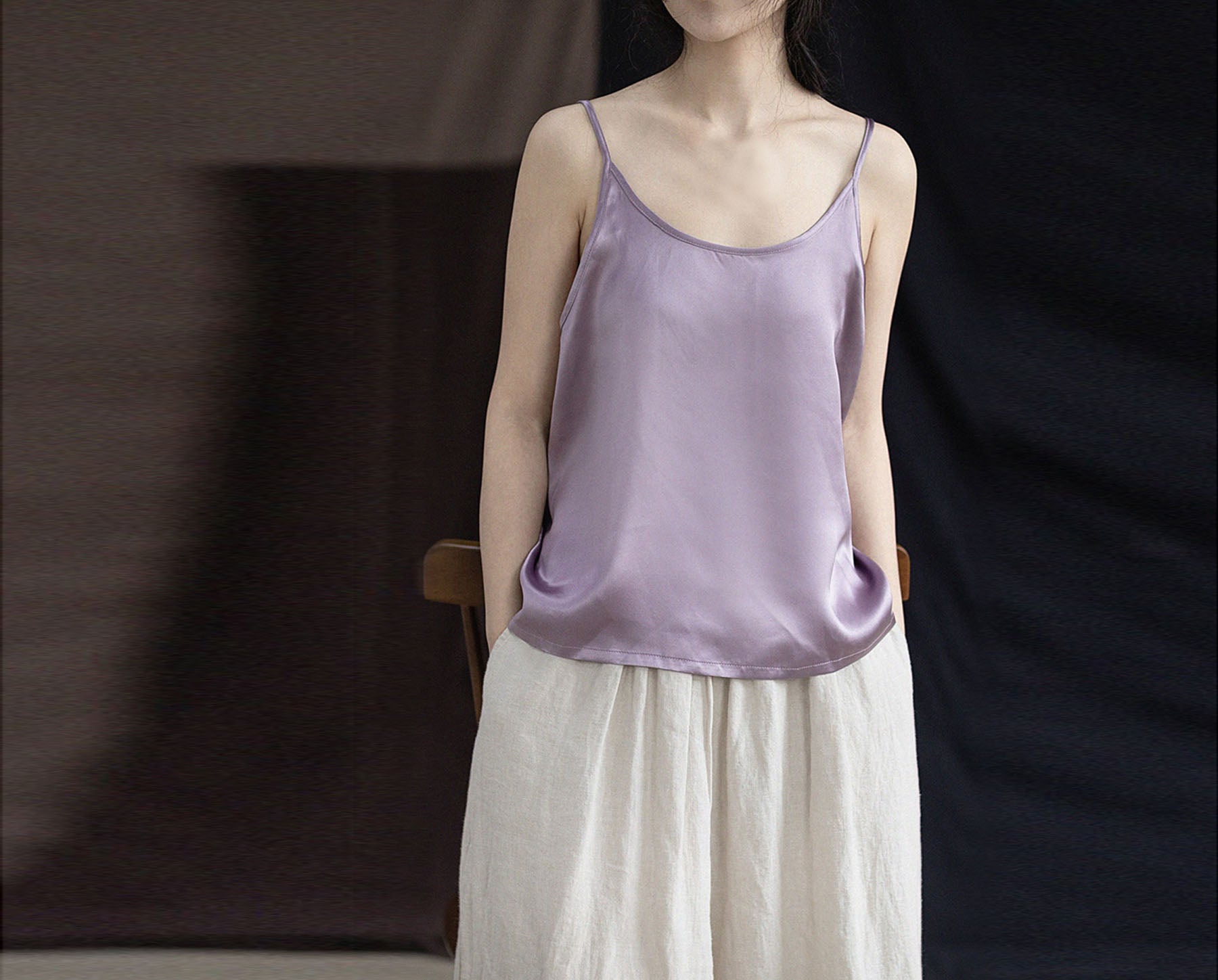 edoa Silk Satin Camisole Top