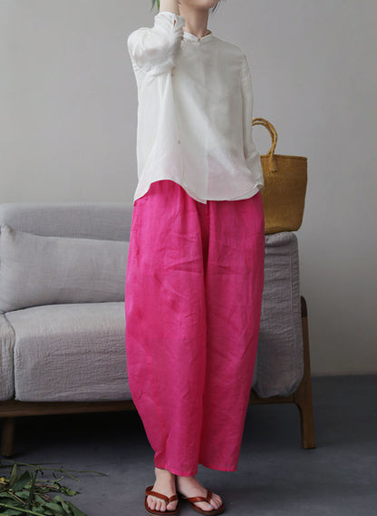 edoa High Counted Ramie Crop Pants