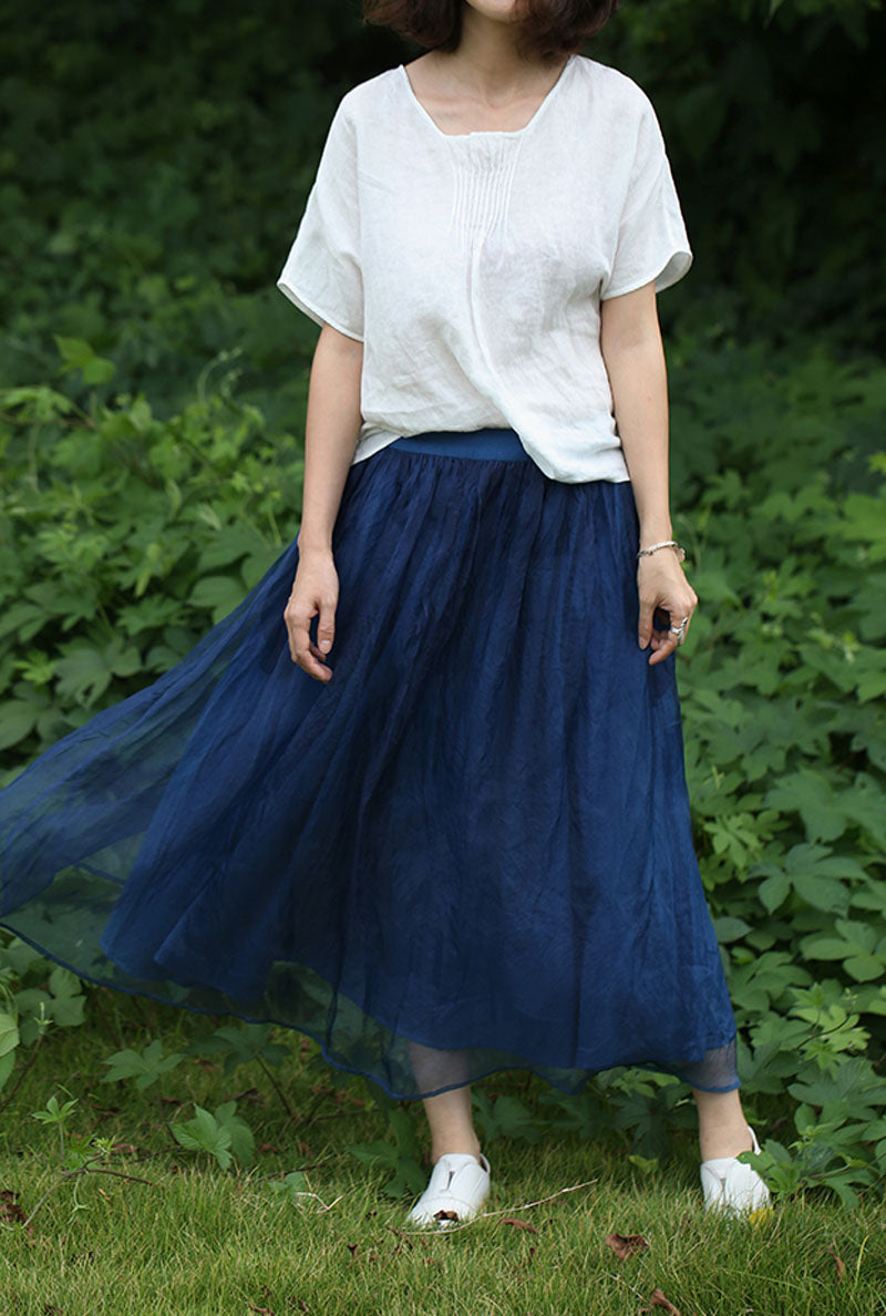 edoa High Counted French Linen Shirt
