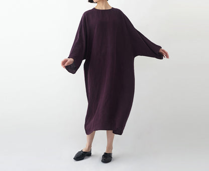 edoa Minimalist Oversized Linen Tunic Dress 