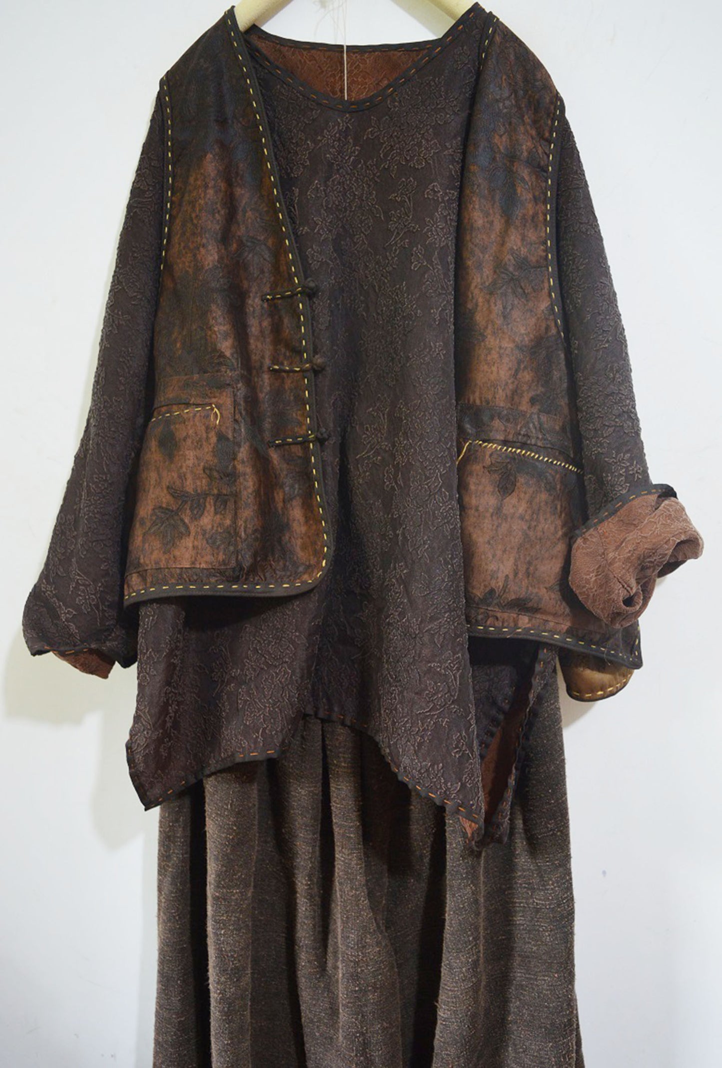edoa Reversible Mud Silk Cloque Top