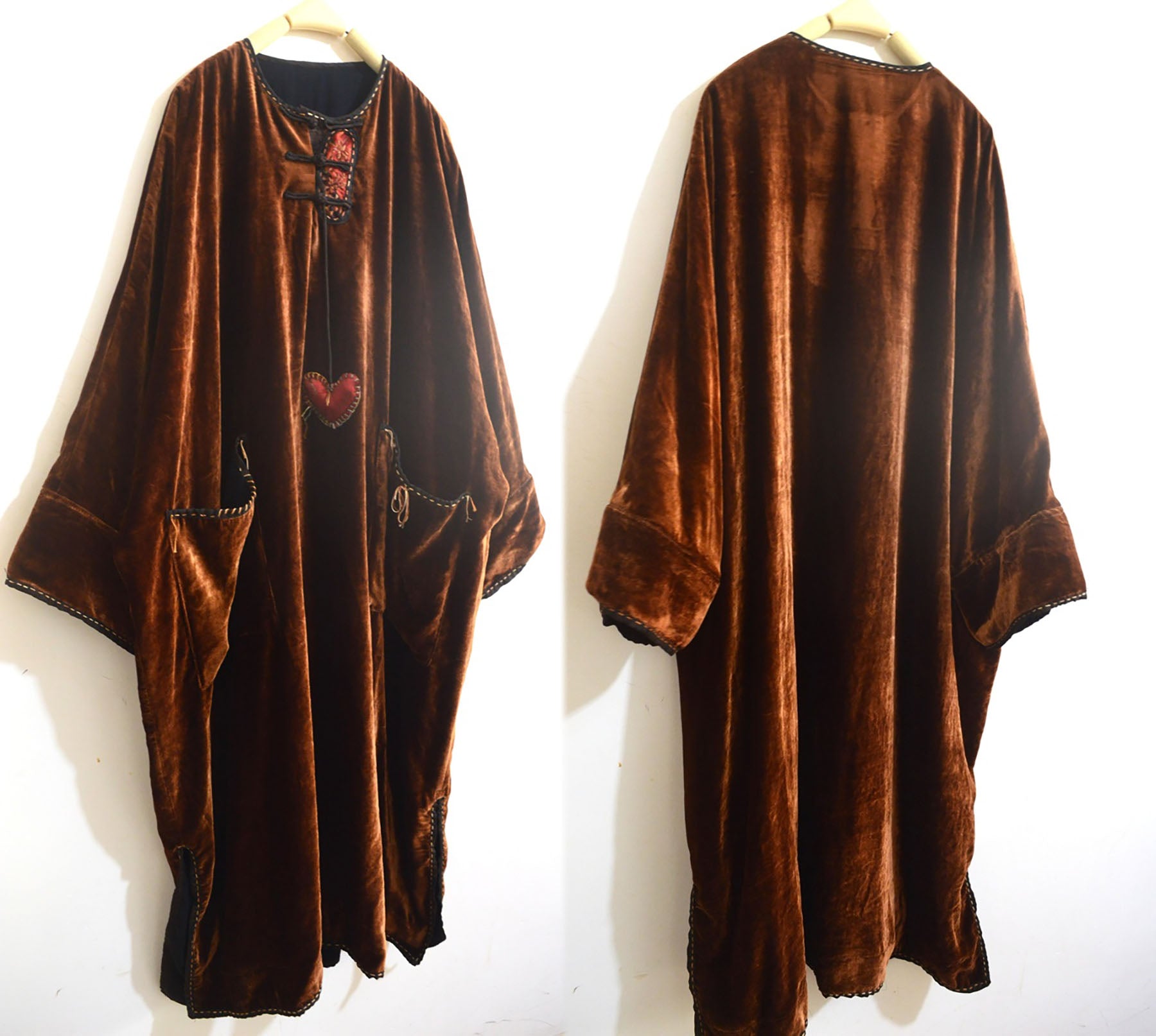 edoa Dioscrea Dyed Silk Velvet Winter Gown