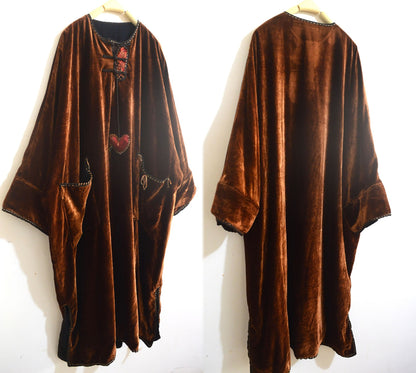 edoa Dioscrea Dyed Silk Velvet Winter Gown