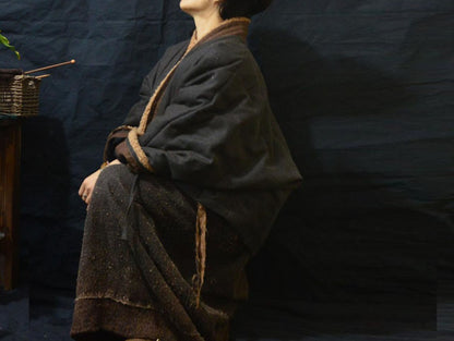 Mud Tussah Silk Goose Down Jacket ja0041 A453