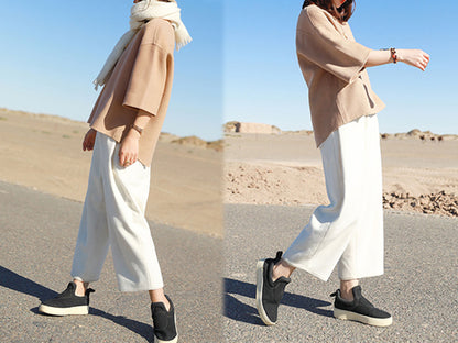 edoa Double Faced Wool Pullover Coat 