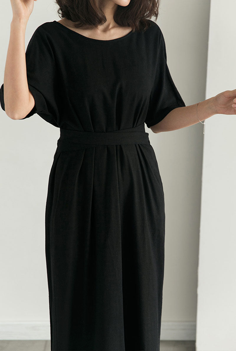 edoa Heavy Weight Linen Tea Dress